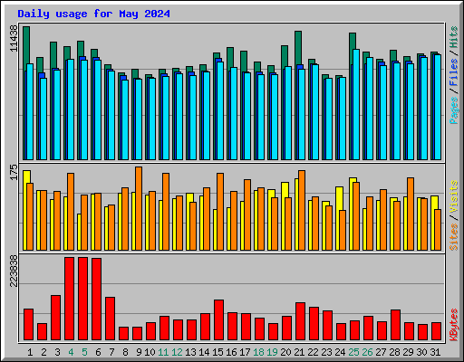 Daily usage for May 2024
