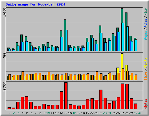 Daily usage for November 2024