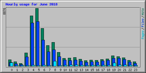 Hourly usage for June 2018