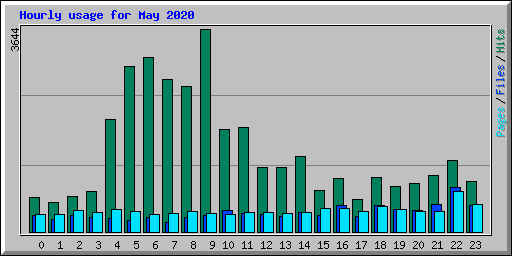 Hourly usage for May 2020
