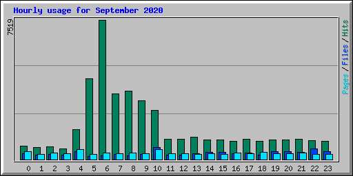 Hourly usage for September 2020