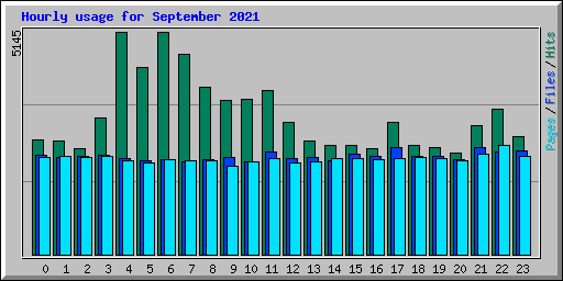 Hourly usage for September 2021