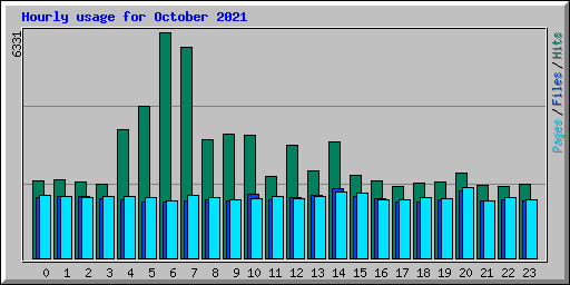 Hourly usage for October 2021