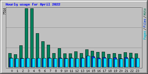 Hourly usage for April 2022