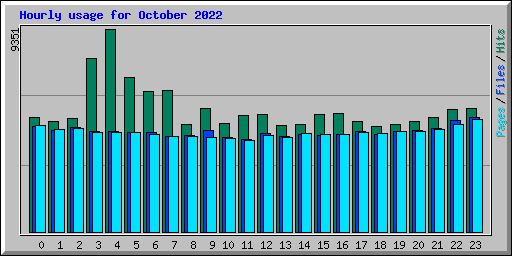Hourly usage for October 2022