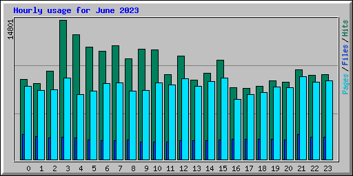 Hourly usage for June 2023