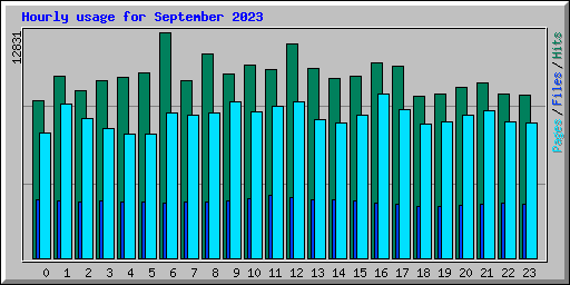 Hourly usage for September 2023