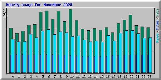 Hourly usage for November 2023