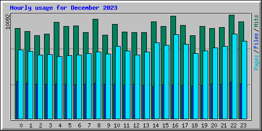 Hourly usage for December 2023