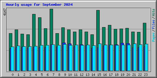 Hourly usage for September 2024